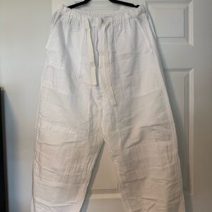 Zara Women's White Wide Leg Pants